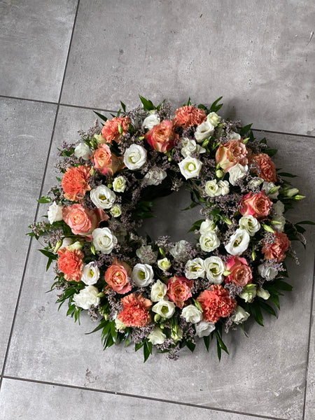 Funeral ring wreath