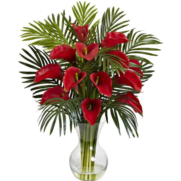 Red calla bouquet