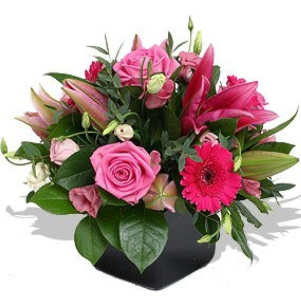 Roses and lilies arrangement